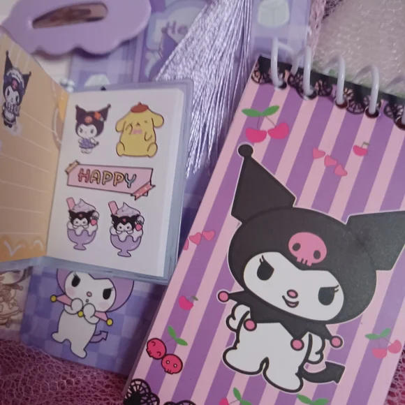Charming Sanrio Kuromi Character Stationery Set in Purple and Pink - Picture 3 of 4
